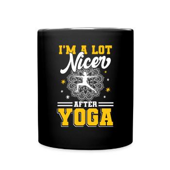 Meditation Zen Mindfulness Exercises Yogini - Full Colour Mug - black - Front