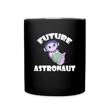 Axolotl Future Astronaut Space Universe Kosmonaute - Tasse einfarbig - Schwarz - Vorne