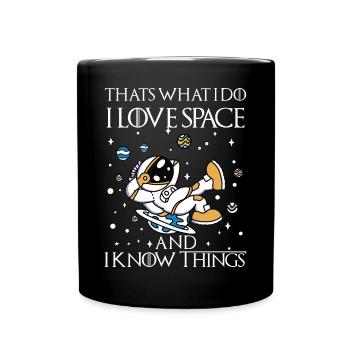 Espace Planètes Système solaire Galaxie Voie lactée - Mug uni - noir - Devant