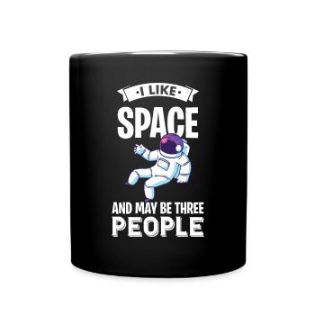 Space Astronaut Planets Solar System Galaxy M - Full Colour Mug - black - Front