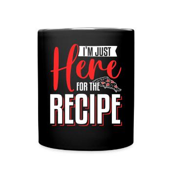 Je suis juste là pour la recette Pizza Making - Mug uni - noir - Devant