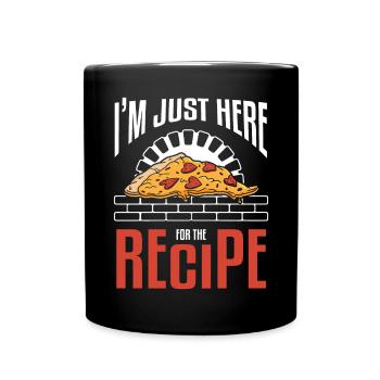 Je suis juste là pour la recette Pizza Making - Mug uni - noir - Devant
