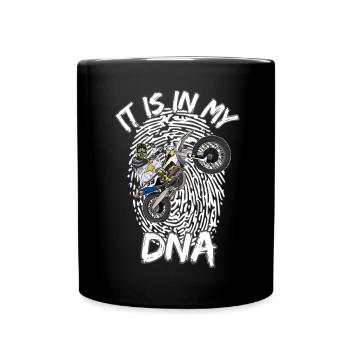Motocross / Enduro / Freestyle mx / Dirtbike retro - Tasse einfarbig - Schwarz - Vorne