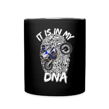 Motocross / Enduro / Freestyle mx / Dirtbike retro - Tasse einfarbig - Schwarz - Vorne