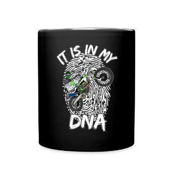 Motocross / Enduro / Freestyle mx / Dirtbike retro - Tasse einfarbig - Schwarz - Vorne