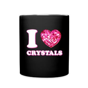 J’aime les cristaux - Mug uni - noir - Devant