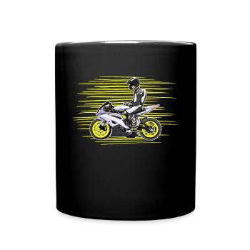Motorcycle Lifestyle / Motorrad / Motorräder biker - Tasse einfarbig - Schwarz - Vorne