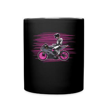 Motorcycle Lifestyle / Motorcycle / Motorcycle biker - Full Colour Mug - black - Front