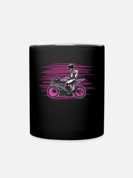 Motorcycle Lifestyle / Motorcycle / Motorcycle biker - Full Colour Mug - black