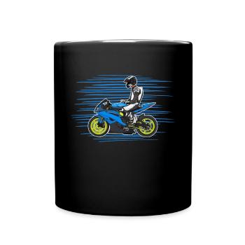 Motorcycle Lifestyle / Motorcycle / Motorcycle biker - Full Colour Mug - black - Front