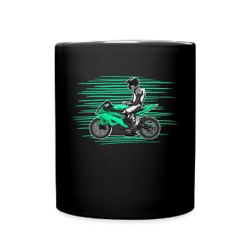 Moto Lifestyle / Moto / Moto motard - Mug uni - noir - Devant