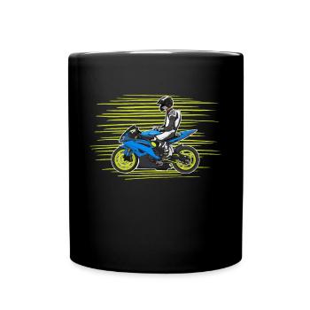 Moto Lifestyle / Moto / Moto motard - Mug uni - noir - Devant
