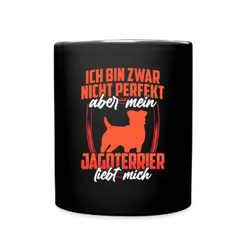 Jagdterrier liebt mich Deutscher Jagdterrier - Tasse einfarbig - Schwarz - Vorne