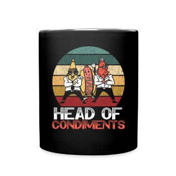 Head Of Condiments Food Lover Mustard Mayonnaise - Full Colour Mug - black - Front