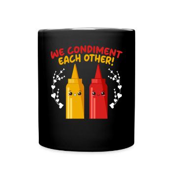 Wir würzen uns gegenseitig Senfmayonnaise - Tasse einfarbig - Schwarz - Vorne