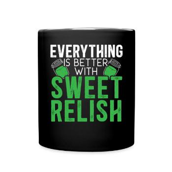Tout est mieux avec le condiment Sweet Relish - Mug uni - noir - Devant
