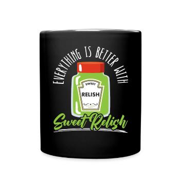 Tout est mieux avec le condiment Sweet Relish - Mug uni - noir - Devant