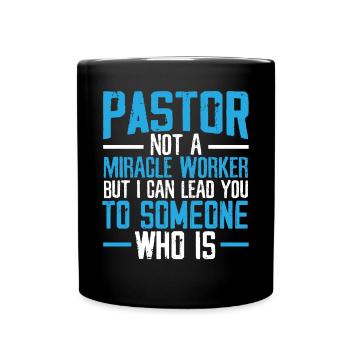 Pastor Preacher Christian Believer Religious - Full Colour Mug - black - Front