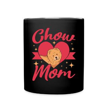 Chow Maman Chien Propriétaire Puppy Lover Paw Love Doggy Pup - Mug uni - noir - Devant