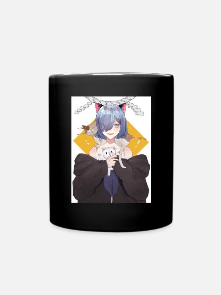 Kawaii Anime Neko Cat Girl Manga Otaku - Mug uni - noir