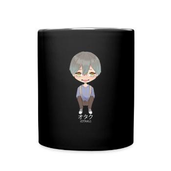 Otaku Anime Boy - Full Colour Mug - black - Front