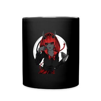 Anime Horreur Halloween Démon Fille - Mug uni - noir - Devant