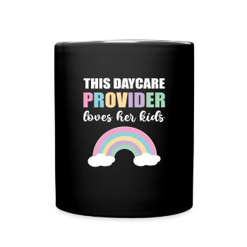 This childminder loves her children. - Full Colour Mug - black - Front
