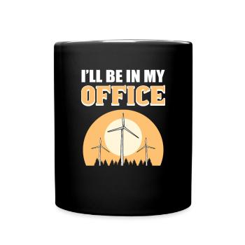 Je serai dans mon bureau. - Mug uni - noir - Devant