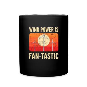 Windenergie Ist Fan-tastisch. Techniker Für - Tasse einfarbig - Schwarz - Vorne