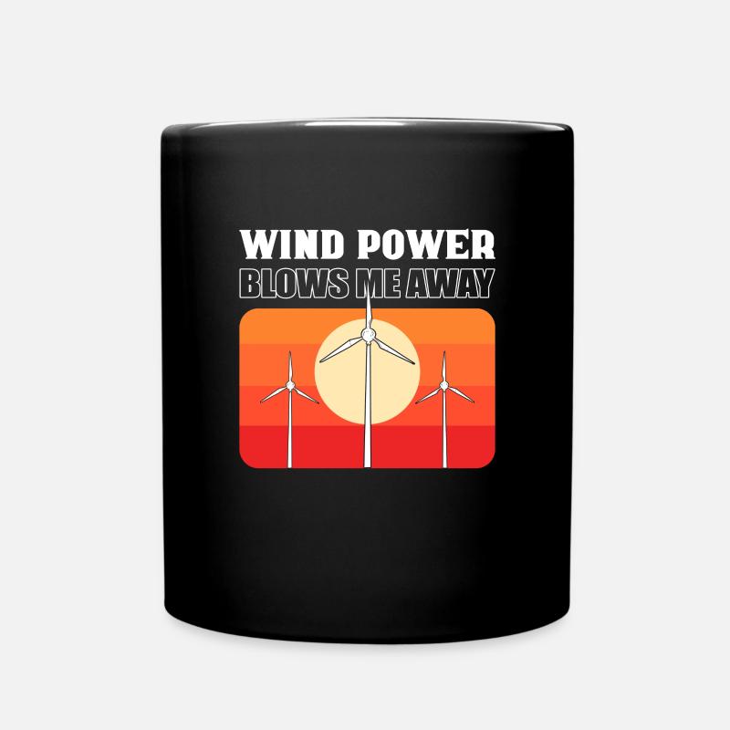 Die Windkraft Bläst Mich Weg. Techniker Für - Tasse einfarbig - Schwarz