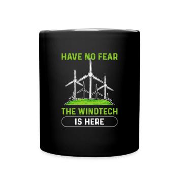 Ne vous inquiétez pas, Windtech est là. Éolienne - Mug uni - noir - Devant