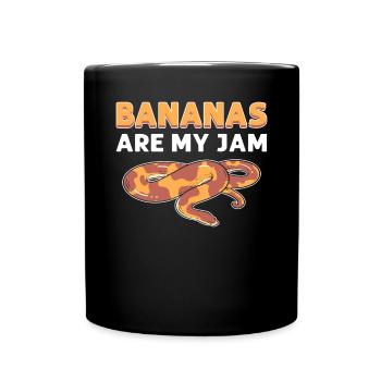 Bananas are my jam. Herpetologists. - Full Colour Mug - black - Front
