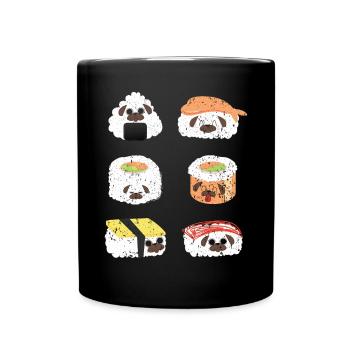 Carlin Propriétaire Chien Amoureux Puppy Paw Love Foodie - Mug uni - noir - Devant