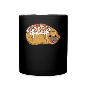 Carlin Propriétaire Chien Amoureux Puppy Paw Love Foodie - Mug uni - noir - Devant