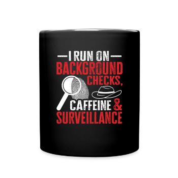 Espion détective privé enquêteur Détective Cadeau - Mug uni - noir - Devant