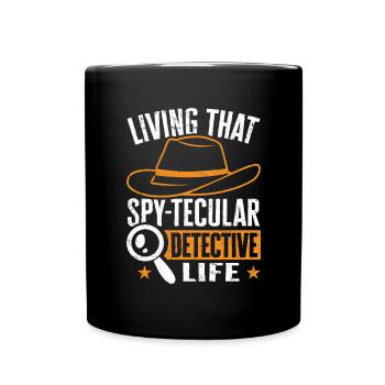 Espion détective privé enquêteur Détective Cadeau - Mug uni - noir - Devant