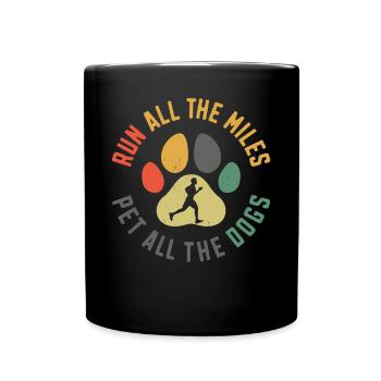 Coureur Coureur Demi-Marathon Chien - Mug uni - noir - Devant