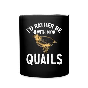 Quail bird lover gift - Full Colour Mug - black - Front