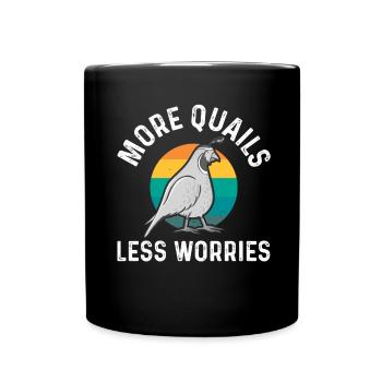 Quail bird lover gift - Full Colour Mug - black - Front