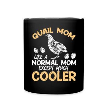 Quail bird lover gift - Full Colour Mug - black - Front