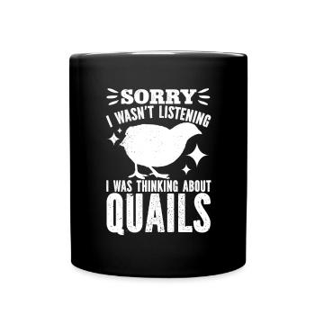 Quail bird lover gift - Full Colour Mug - black - Front