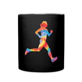 Running Runner Half Marathon Tie - Mug uni - noir - Devant