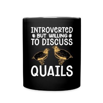 Quail bird lover gift - Full Colour Mug - black - Front