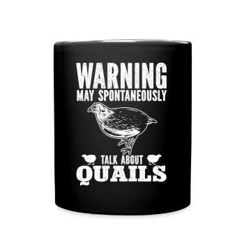 Quail bird lover gift - Full Colour Mug - black - Front