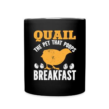 Wachtel Vogel Liebhaber Geschenk - Tasse einfarbig - Schwarz - Vorne