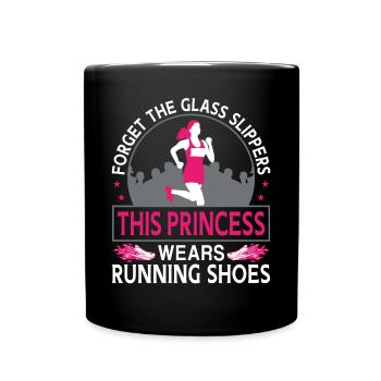 Coureur de course à pied Semi-marathon fille - Mug uni - noir - Devant