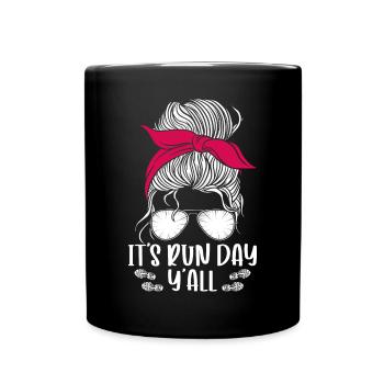 Coureur de course à pied Semi-marathon fille - Mug uni - noir - Devant