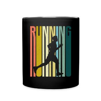 Running Runner Semi-Marathon - Mug uni - noir - Devant