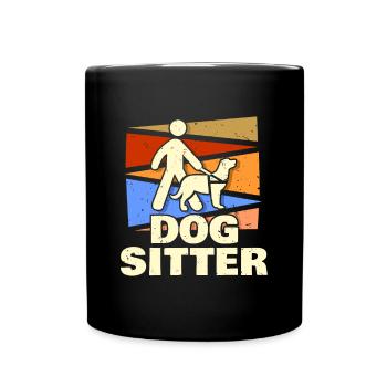 Vintage Retro Dog Sitter Shirt Gift - Full Colour Mug - black - Front