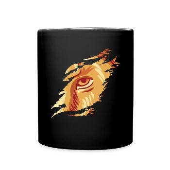 Cadeau de chemise de lion - Mug uni - noir - Devant